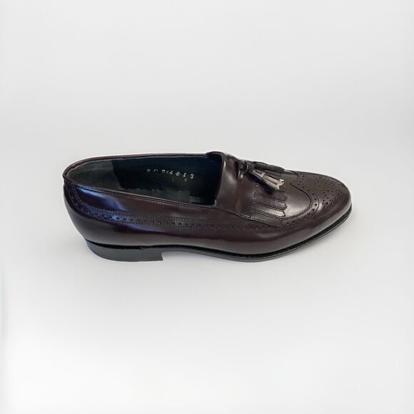 ET Wright Mens Leather Wing Tip Brogue Kiltie Tassel Loafers Burgundy US 9 D NIB main image 8